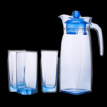 乐美雅棱镜系列玻璃水具5件套(冰蓝) L5533