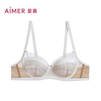 爱慕 爱慕2025年春夏云之柔羽内衣女蕾丝文胸AM13A721 3/4薄杯大胸显小