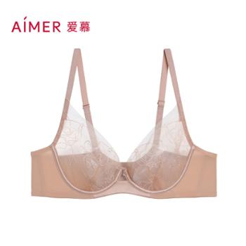 爱慕 爱慕玫瑰丝语内衣女大胸显小文胸AM13A061 3/4薄杯性感蕾丝