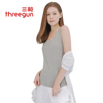三枪 30822A011罗纹弹力女士打底背心 舒肤棉