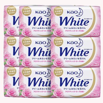花王/KAO white植物香皂玫瑰香130g*9块