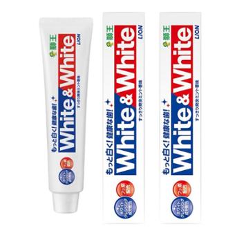 狮王/LION 日本进口WHITE&WHITE大白牙膏150g*2支装