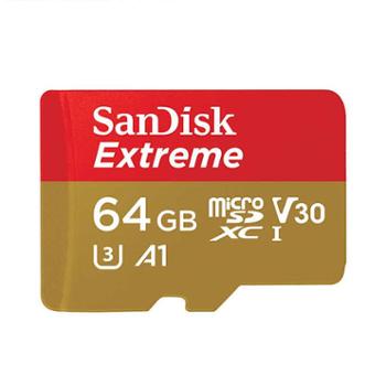 闪迪/SanDisk A1 64GB 读速100MB/s 至尊极速移动MicroSDHC UHS-I存储卡 TF卡