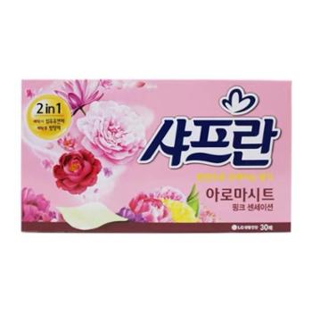 韩国进口 LG柔顺剂 洗衣柔顺纸 花香清香型 洗衣纸 30片单盒
