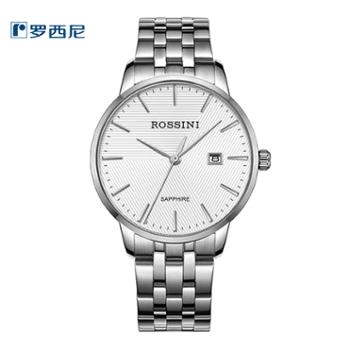 罗西尼Rossini 石英手表商务休闲情侣表白盘钢带男表5911W01A