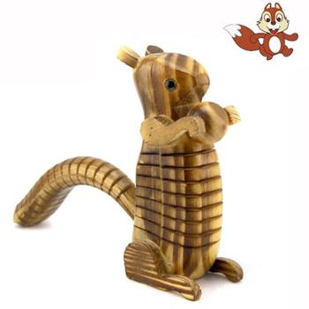 仿真木质松鼠 木制玩具模型 木制创意儿童玩具