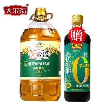 大宋福 低芥酸 高原甄香菜籽油 5L/桶 赠恒顺金优生抽500ml