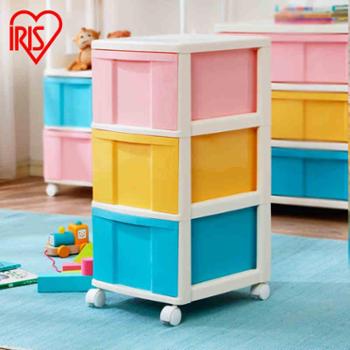 爱丽思IRIS 创意家居儿童彩色抽屉柜玩具收纳柜整理柜宝宝衣柜3D