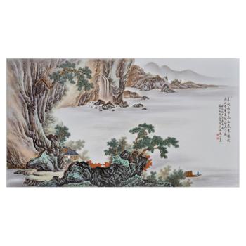 金和汇景-陈章涛《泛舟清钓》瓷板画