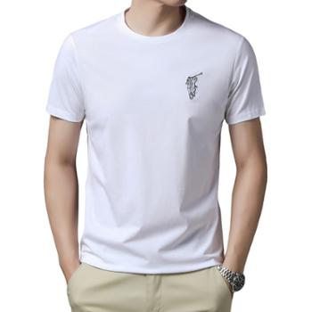 馨霓雅 男款夏季棉质短袖T恤 S2137