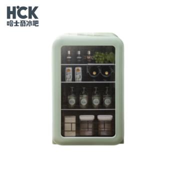 哈士奇/HCK 冰吧130升冷藏饮料茶叶保鲜立式玻璃门冰吧保鲜柜 SC-130RBA-S 一级能效