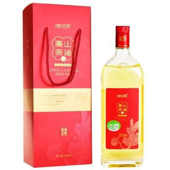 得尔乐 有机低温冷榨高山红花茶油 1L*1瓶