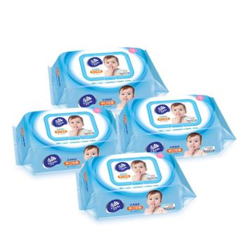 维达婴儿天然呵护湿巾(手口可用)80片*4包