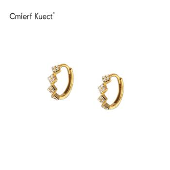 Cmierf Kuect （中国CK） 小巧镶钻菱形耳扣 CK-SSSE118