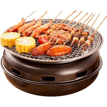 尚烤佳（Suncojia）围炉煮茶炉 木碳烤肉烧烤炉 户外木炭烧烤架 家用韩式无烟煎烤炉 SKJ-251