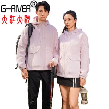 大江大河/G-RIVER春秋款男女情侣款卫衣抓绒摇粒绒外套