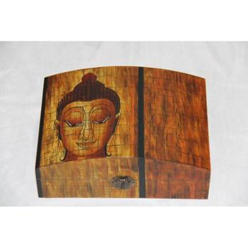 泰美家 越南进口纯手工工艺品漆器 精拱形木纹首饰盒