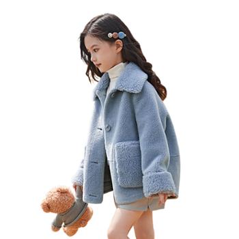 女童外套 韩版儿童中大童女宝宝颗粒绒外套 一K017