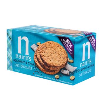 奈尔斯 英国进口椰子奇亚籽味燕麦饼干 200g*2盒