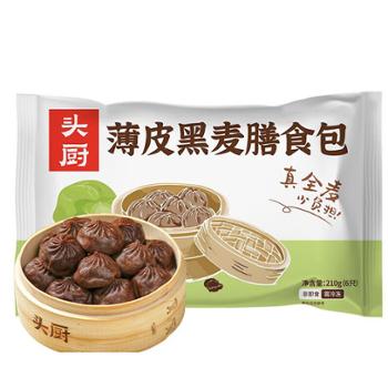 头厨 薄皮黑麦膳食包（薄皮黑麦鸡肉包） 4袋装（210g/袋*6个/袋）24只