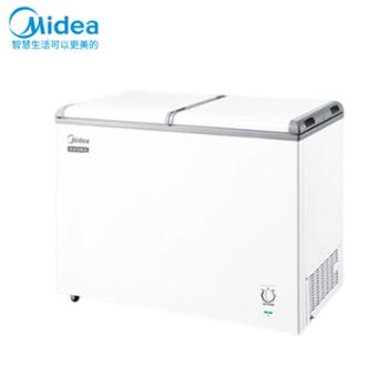 美的220升大容量冰柜冷藏冷冻卧式冰箱 BCD-220VM(E)