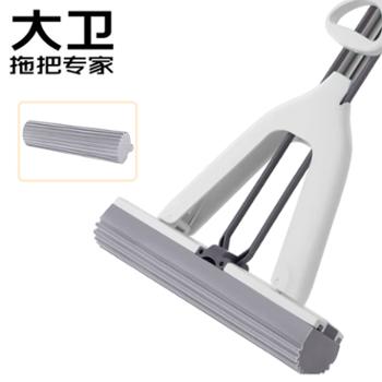 大卫双驱动免手洗拖把拖布可拆卸墩布好神拖D6 1杆2头/大卫Q5 旋转拖把1杆2头/大卫 M6plus家用免手洗对折懒人胶棉拖把加长吸水懒人海绵墩布 共2个拖头/扫把簸箕套装F2+M6plus胶棉拖把