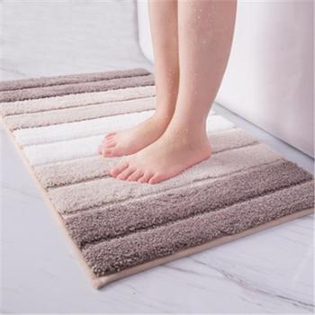 简约条纹卧地垫门垫地毯卫生间浴防滑吸水脚垫