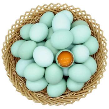 鑫鲜聚 农家散养 新鲜绿壳鸡蛋 30枚 单枚约50g，总重约1.5kg