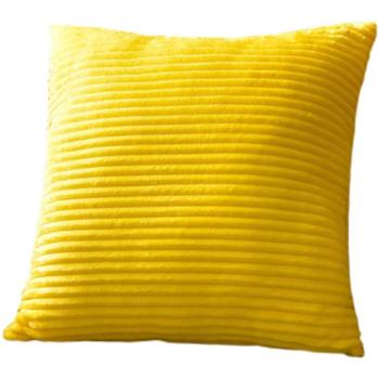 臻优乐 方形抱枕、午睡靠枕 高弹PP棉 魔法绒黄色