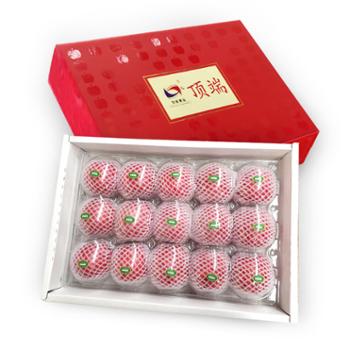 顶端果业 洛川红富士苹果礼盒装 15枚（果径75mm）