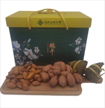 虎头山老乡亲 端午节纯手工粽子+精选坚果组合礼盒 1520G/盒