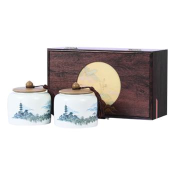 静茗远大红袍茶叶陶瓷罐装过节送礼茶叶礼盒装250g