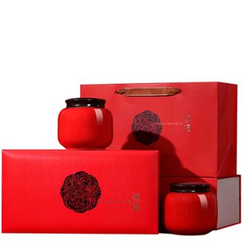 静茗远大红袍金骏眉红茶陶瓷罐装组合250g礼盒装