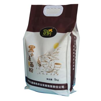 罗哥 新疆伊犁黑小麦全麦面粉 5kg/袋