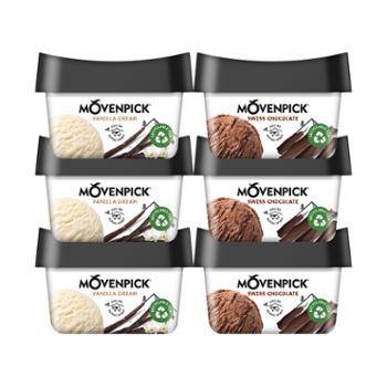 莫凡彼/Movenpick 瑞士冰淇淋香草+巧克力 100ml*6盒