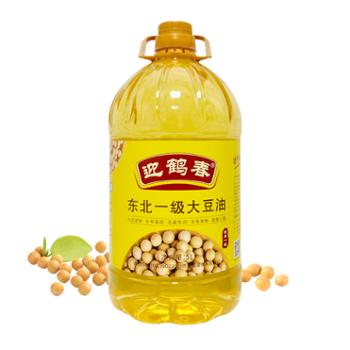 迎鹤春 东北大豆油一级色拉油食用油 5L/桶