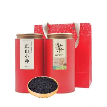 赛佳乡 正山小种红茶*红茶 春茶茶叶500g（250gx2罐）喝好茶罐配手提袋