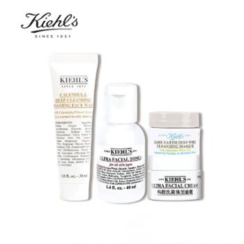 科颜氏/KIEHL’S 高保湿旅行四件套装(洁面30ml+爽肤水40ml+面霜14ml+面膜14ml）