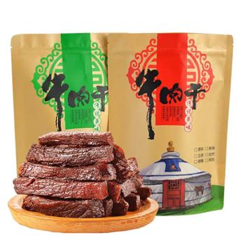 农嘉会 内蒙古特产风干手撕牛肉干 500g/袋