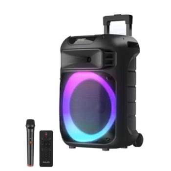飞利浦/Philips 12英寸广场舞移动音响低音炮移动户外K歌 SD189 蓝牙拉杆无线话筒电木吉他民谣乐器音箱