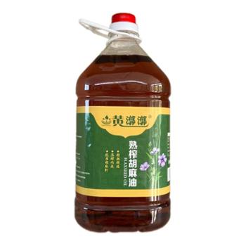 黄漷漷 熟榨胡麻油 5L 胡麻油中亚麻酸含量高达于53%以上