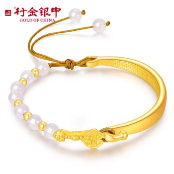 中银金行 S925银如意珠珠半镯编绳手链