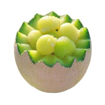 桂乡水滴 鲁厚甜网纹蜜瓜(2粒彩箱装) (5.1—6.5斤不等）