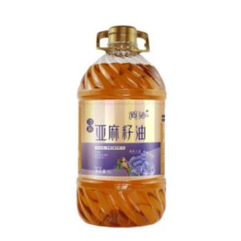 阔洽 新疆洛浦县物理压榨一级亚麻籽油5L 桶