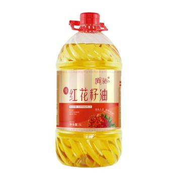 阔洽 新疆洛浦县物理压榨一级红花籽油5L 桶